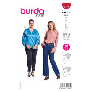Burda Style Schnittmuster Nr. 5780 - Bluse - Ausschnittschlitz - raffiniert