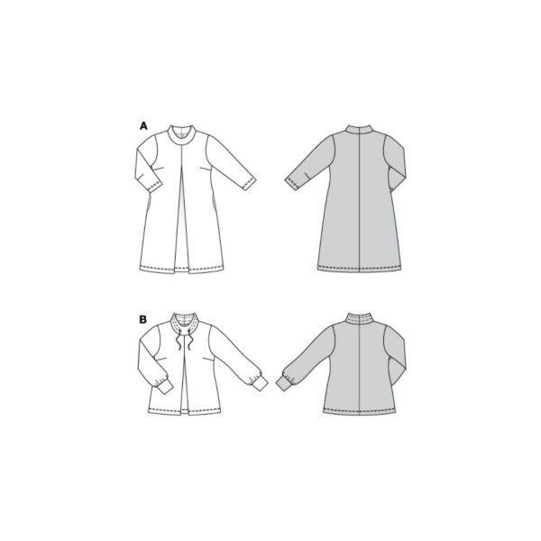 Burda Style Schnittmuster Nr. 5782 - Kleid und Shirt - Stehkragen - Kellerfalte – Bild 7