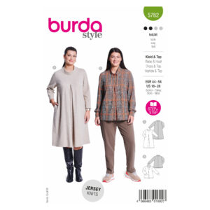 Burda Style Schnittmuster Nr. 5782 - Kleid und Shirt - Stehkragen - Kellerfalte