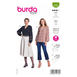 Burda Style Schnittmuster Nr. 5785 - Bluse - V-Ausschnitt - Ärmelvarianten