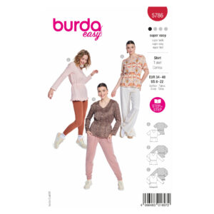 Burda Easy Schnittmuster Nr. 5786 - Shirt - T-Shirt - Longsleeve - elegant