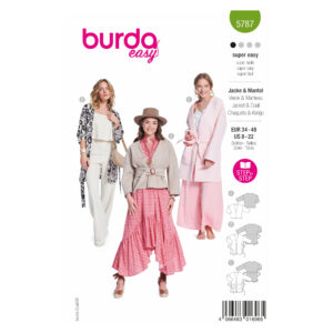 Burda Easy Schnittmuster Nr. 5787 - Jacke und Mantel - Lodenjacke - Lounge Coat