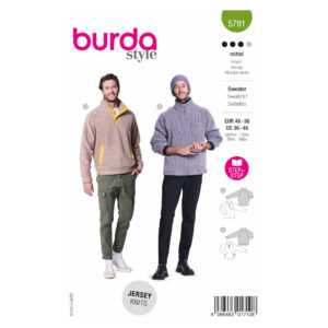 Burda Style Schnittmuster Nr. 5791 - Sweater - Pullover - Pulli - für Herren