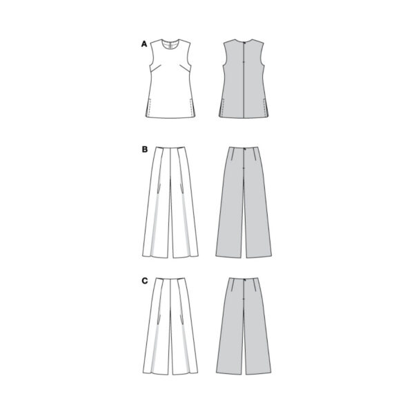 Burda Style Schnittmuster Nr. 5793 - Kombination - Top und weite Hose – Bild 8