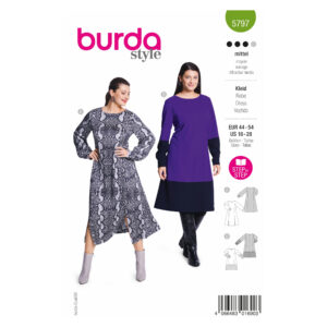 Burda Style Schnittmuster Nr. 5797 - Kleid - schwingender Rock - große Größen