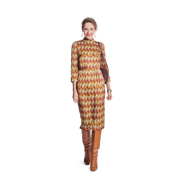 Burda Style Schnittmuster Nr. 5798 - Kleid - 2 Kragen- und Ärmelvarianten – Bild 2