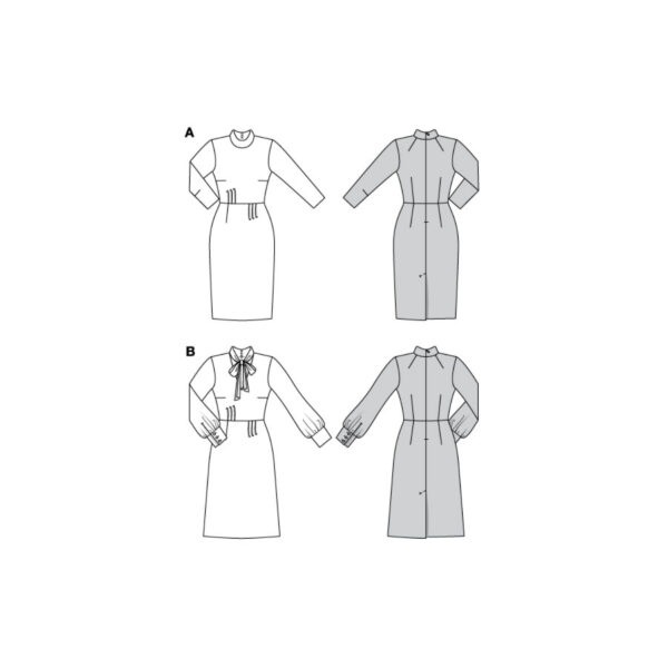 Burda Style Schnittmuster Nr. 5798 - Kleid - 2 Kragen- und Ärmelvarianten – Bild 7