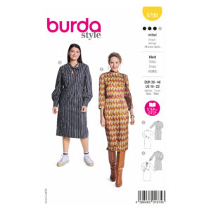 Burda Style Schnittmuster Nr. 5798 - Kleid - 2 Kragen- und Ärmelvarianten