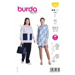 Burda Style Schnittmuster Nr. 5800 - Bluse - Longshirt - Tunika - Cargo-Taschen