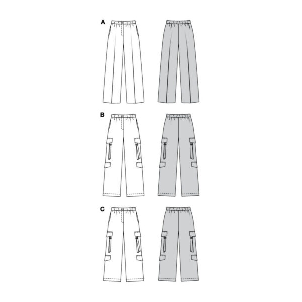Burda Style Schnittmuster Nr. 5801 - Hose - Gummibund - 3 Varianten – Bild 8