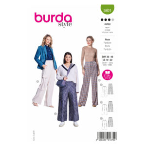Burda Style Schnittmuster Nr. 5801 - Hose - Gummibund - 3 Varianten