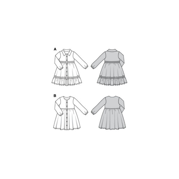 Burda Kids Schnittmuster Nr. 9217 - Kleid - schwungvoll - leicht – Bild 7
