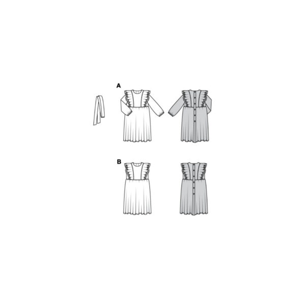 Burda Kids Schnittmuster Nr. 9220 - Kleid - Festkleid - elegant - 2 Varianten – Bild 3