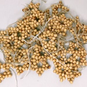 Holzperlen Stern ca. 4 cm - 5 Stck. im Set - Weihnachtsbaumschmuck - Dekoartikel - Geschenkanhänger - Holz Natur lackiert