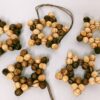 Holzperlen Stern ca. 5 cm - 5 Stck. im Set - Weihnachtsbaumschmuck - Dekoartikel - Geschenkanhänger - verschiedene Sets