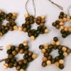 Holzperlen Stern ca. 5 cm - 5 Stck. im Set - Weihnachtsbaumschmuck - Dekoartikel - Geschenkanhänger - verschiedene Sets – Bild 3