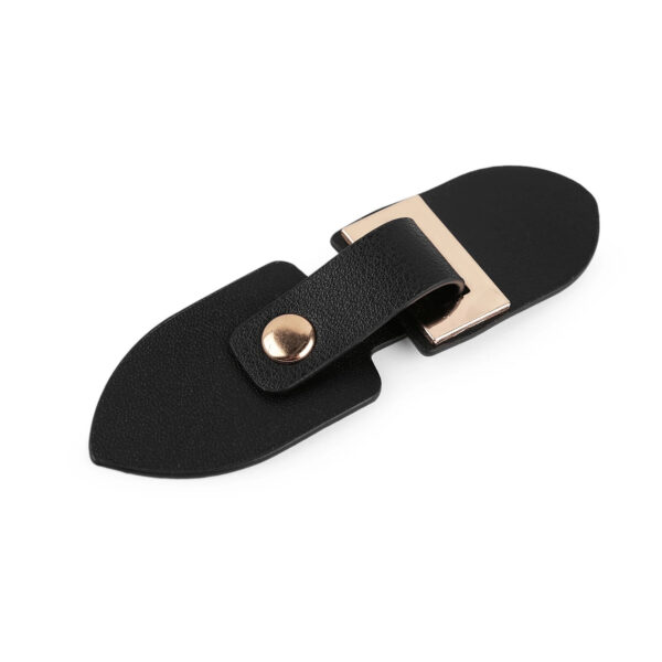 Eleganter Verschluss  aus Kunstleder 3,5 x 11,5 cm - schwarz/gold – Bild 2