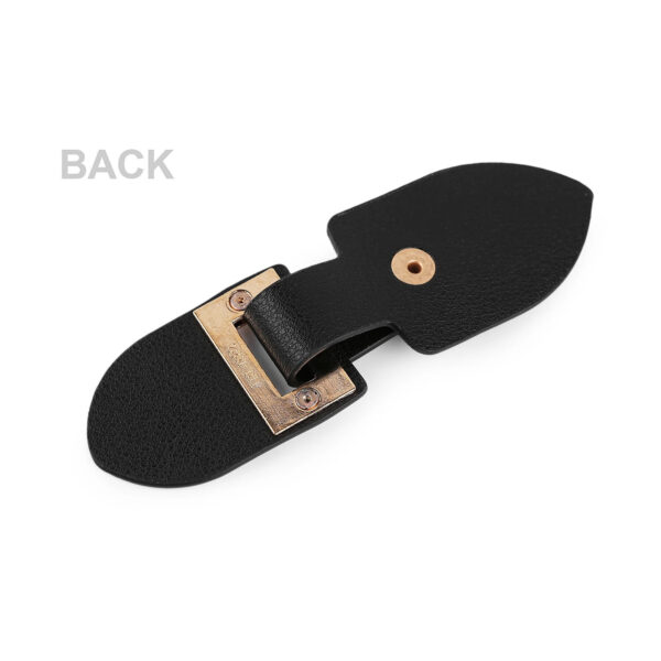 Eleganter Verschluss  aus Kunstleder 3,5 x 11,5 cm - schwarz/gold – Bild 3