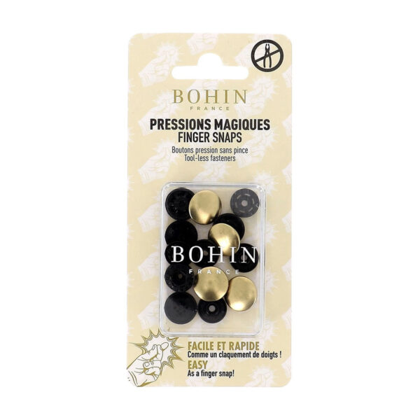Bohin - Magischer Druckknopf - Kunststoff metallic - 14mm - 4Stk - 4 Farben – Bild 6
