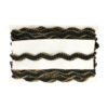 Satin - Rüschenband mit Goldkante - 12mm - 2m - zwei Farben