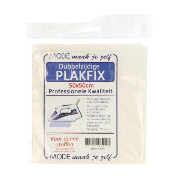 Plakfix - doppelseitig aufbügelbares Haftvlies auf Trägerpapier - fein - 50x50cm