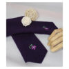 Armstulpen - Walkloden - Pflaume - bestickt - kleine Blume – Bild 3