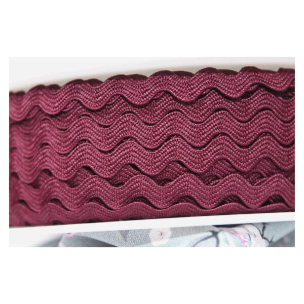 0.99 EUR/m - 5m Zackenlitze - 4 mm / 7 mm - Stephanoise-Mediac - Bordeaux