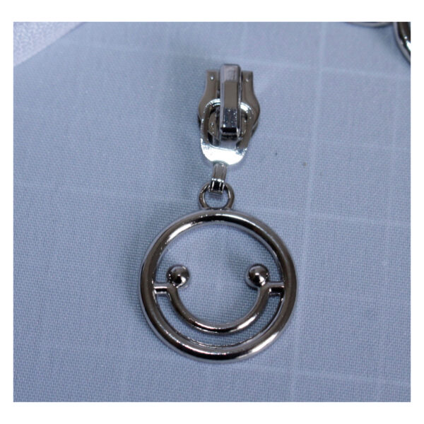 5 Schieber - Smiley - für Reißverschlüsse mit 5mm Spirale - versch. Farben – Bild 5