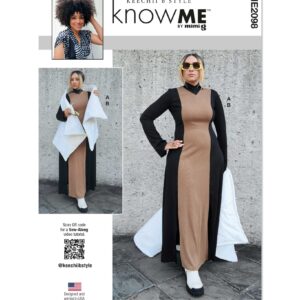knowME Schnittmuster - ME2098 - langes Kleid und Stola