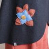 Oversize Weste - Walkloden - Wollweste - mit Applikation - Schwarz / Terra – Bild 5