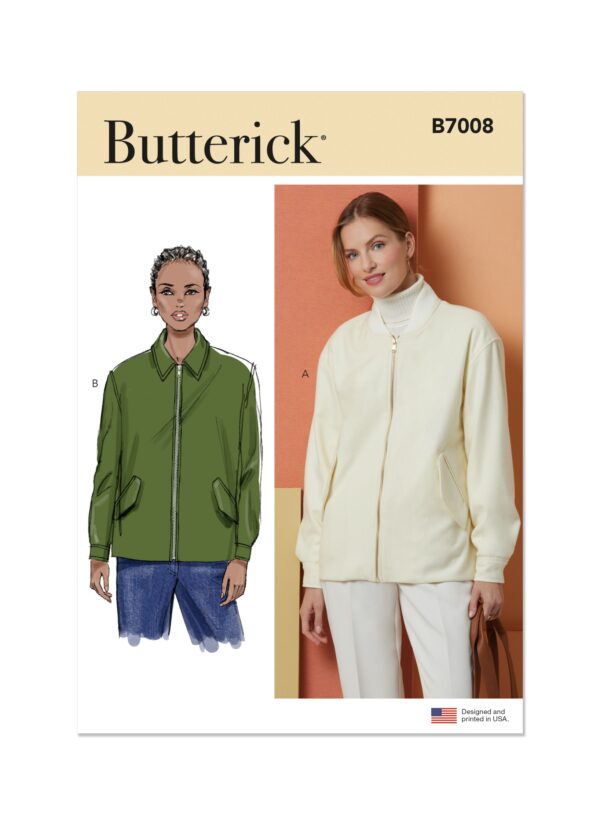 Butterick Schnittmuster - B7008 - Damenjacke, mit Reißverschluss