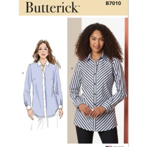 Butterick Schnittmuster - B7010 - Hemdbluse mit abgerundetem Saum