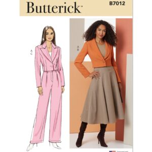 Butterick Schnittmuster - B7012 - kurzer Blazer mit Rock oder Hose