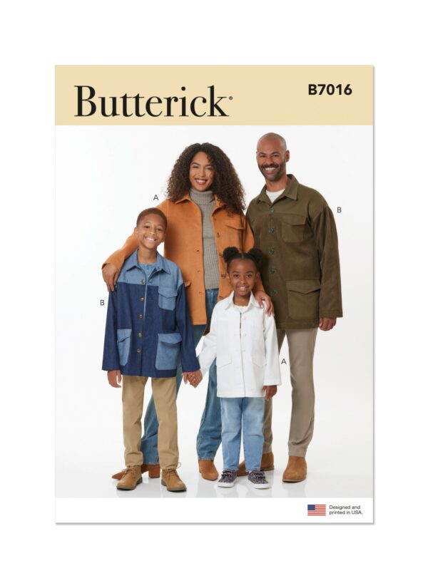 Butterick Schnittmuster - B7016 - Jackensortiment für die ganze Familie