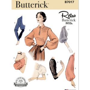 Butterick Schnittmuster - B7017 -  Retro - Ärmelvarianten für Blusen aus den 1950 er Jahren