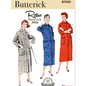Butterick Schnittmuster - B7020 - Retro - Damenmantel in gerader Schnittführung - 1950