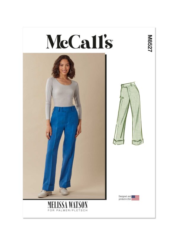 McCalls Schnittmuster M8527 - lässig, sportliche Damenhose mit Aufschlag