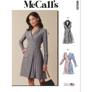 McCalls Schnittmuster M8528 - lässiges Wickelkleid oder Wickelweste