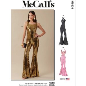 McCalls Schnittmuster M8534 - eleganter Träger Catsuit für festliche Gelegenheiten