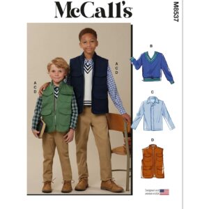 McCalls Schnittmuster M8537 - Weste - Jacke - Pullover für Knaben