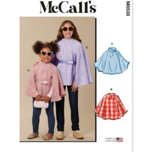 McCalls Schnittmuster M8538 - Poncho - Cape - Überwurf für Kinder