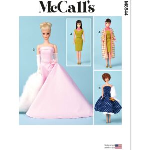 McCalls Schnittmuster M8544 - Puppenkleider für Puppe 29 cm