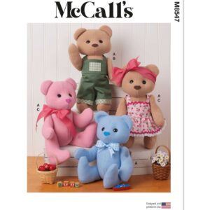 McCalls Schnittmuster M8547 - Teddy -  mit passender Kleidung
