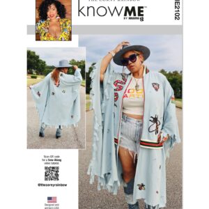 knowME Schnittmuster - ME2102 - ausgefallener Überwurf, Poncho