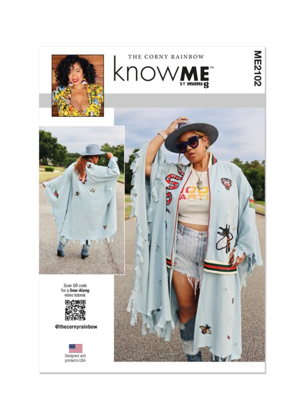 knowME Schnittmuster - ME2102 - ausgefallener Überwurf, Poncho