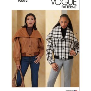 Vogue Schnittmuster V2072 - Damenblouson mit großem Kragen
