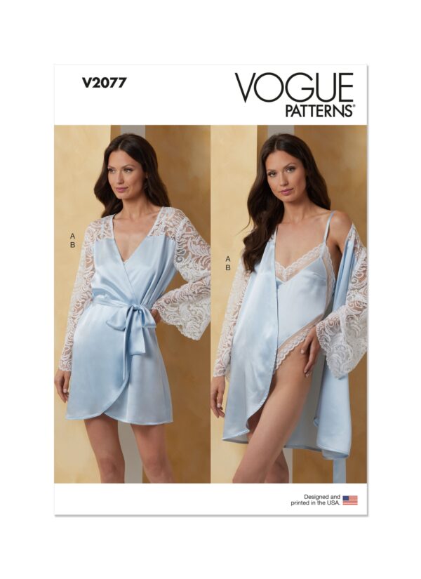 Vogue Schnittmuster V2077 - Dessous, Nachtwäsche für Damen