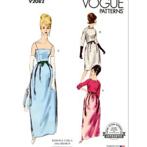 Vogue Schnittmuster - V2082 - Vintage - Kleid im Stil der 60 er Jahre