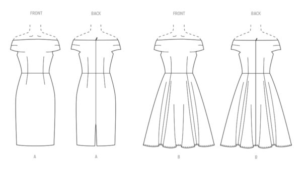 Butterick Schnittmuster - B7006 - schlichtes, körperbetontes Kleid – Bild 6