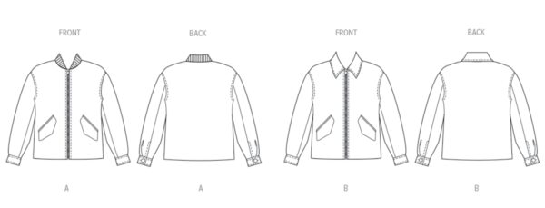 Butterick Schnittmuster - B7008 - Damenjacke, mit Reißverschluss – Bild 6